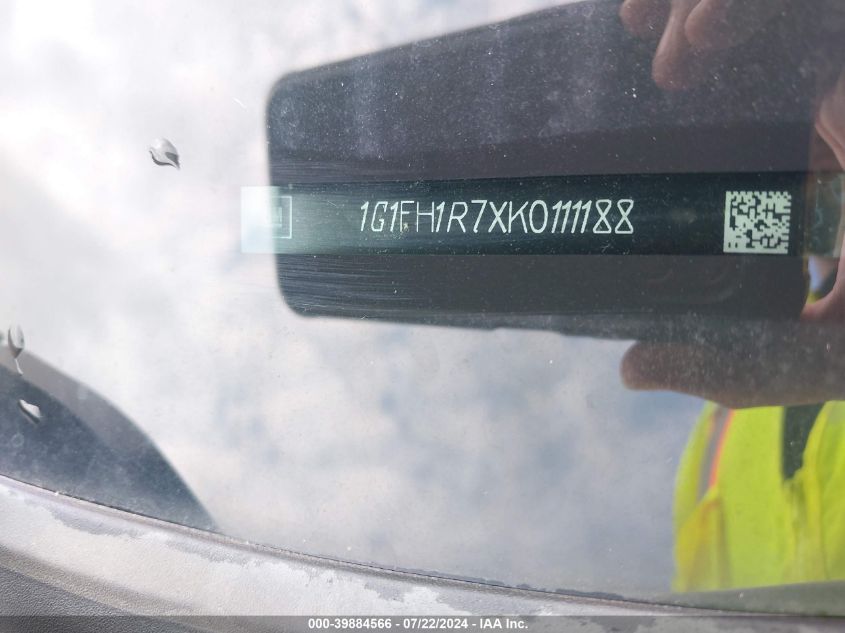 2019 Chevrolet Camaro 2Ss VIN: 1G1FH1R7XK0111188 Lot: 39884566