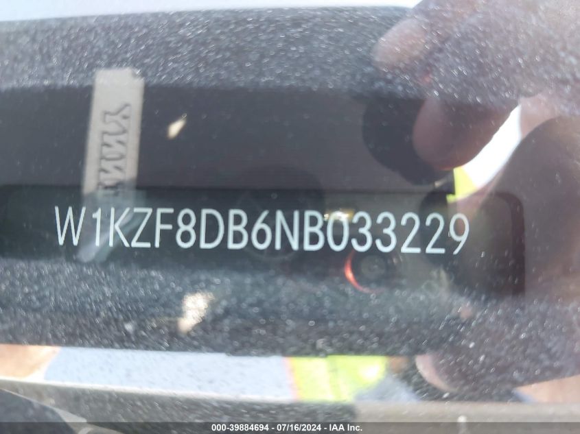 2022 Mercedes-Benz E 350 VIN: W1KZF8DB6NB033229 Lot: 39884694