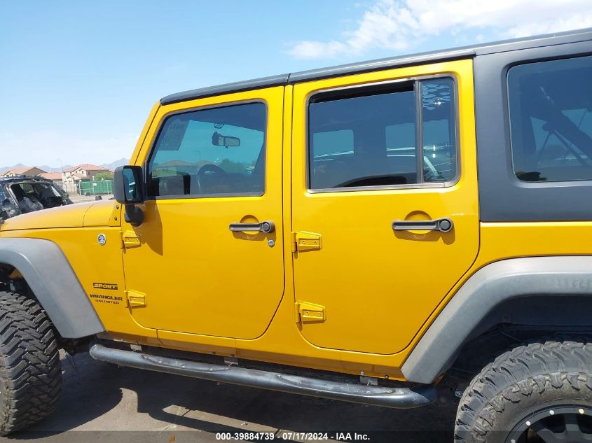 2014 Jeep Wrangler Unlimited Sport VIN: 1C4BJWDG8EL292454 Lot: 39884739