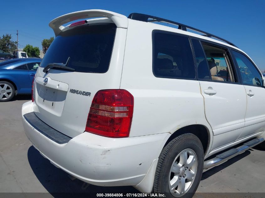 2003 Toyota Highlander Limited V6 VIN: JTEHF21A830102487 Lot: 39884806