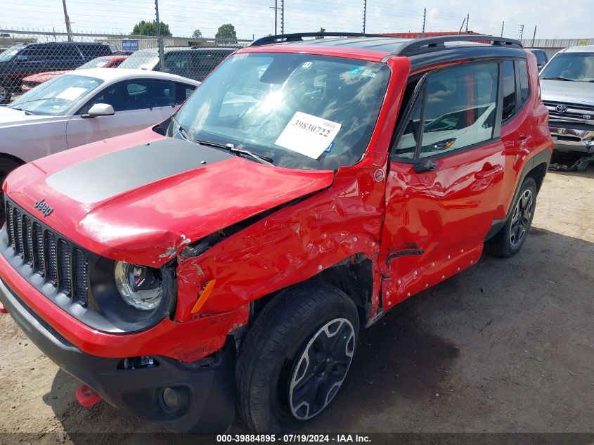 2016 Jeep Renegade Trailhawk VIN: ZACCJBCT5GPD92764 Lot: 39884895