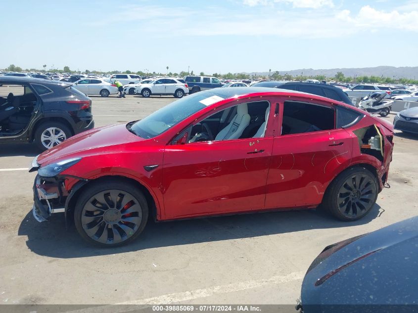 2024 Tesla Model Y Performance Dual Motor All-Wheel Drive VIN: 7SAYGDEF1RA276835 Lot: 39885069