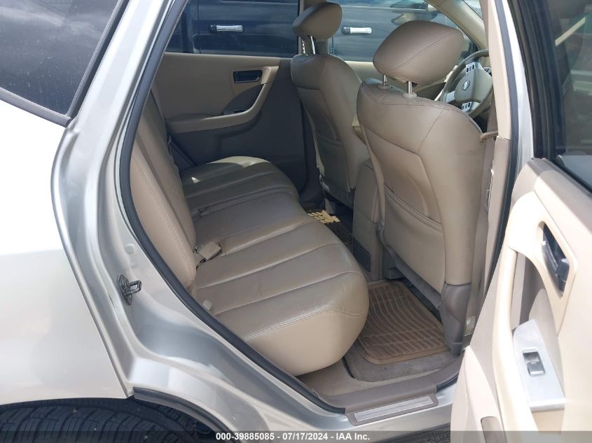 2005 Nissan Murano Sl VIN: JN8AZ08W65W444110 Lot: 39885085