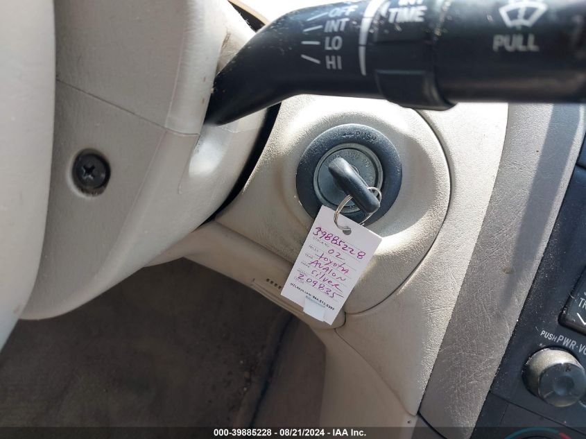 2002 Toyota Avalon Xl VIN: 4T1BF28B92U209835 Lot: 39885228