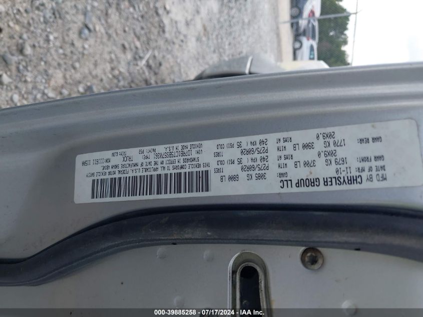 2011 Ram Ram 1500 Laramie VIN: 1D7RB1CT5BS570361 Lot: 39885258