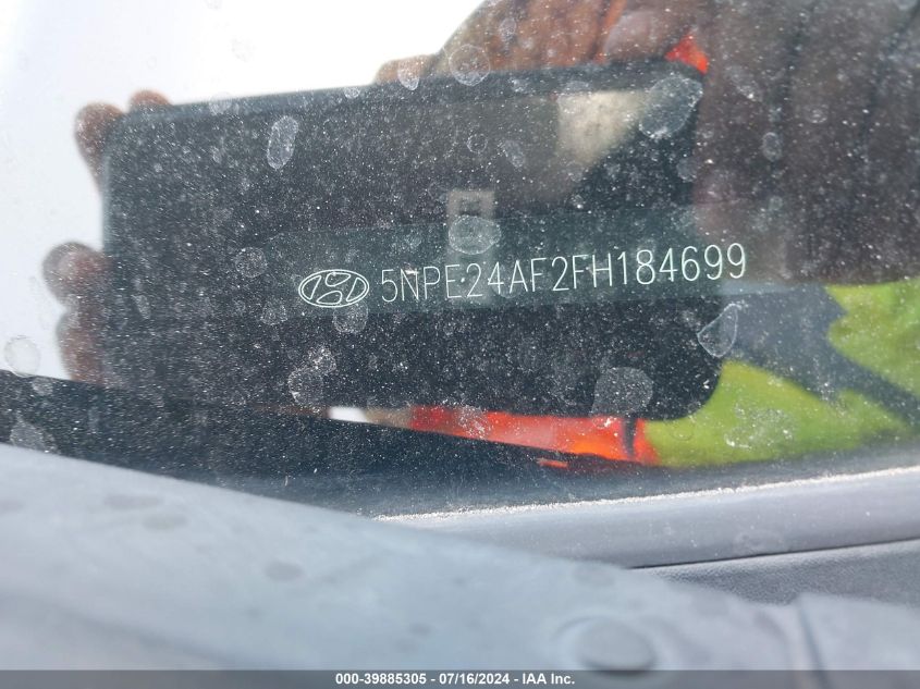 2015 Hyundai Sonata Se VIN: 5NPE24AF2FH184699 Lot: 39885305