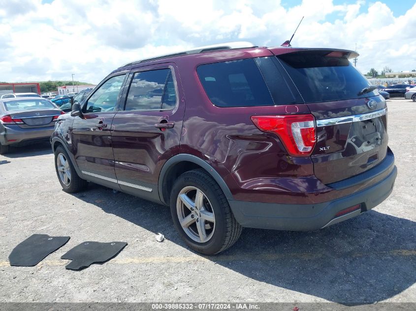 2019 Ford Explorer Xlt VIN: 1FM5K7D84KGB34833 Lot: 39885332