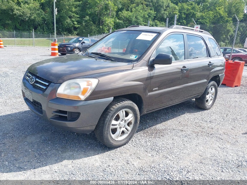 2008 Kia Sportage Lx V6 VIN: KNDJE723087454368 Lot: 39885426