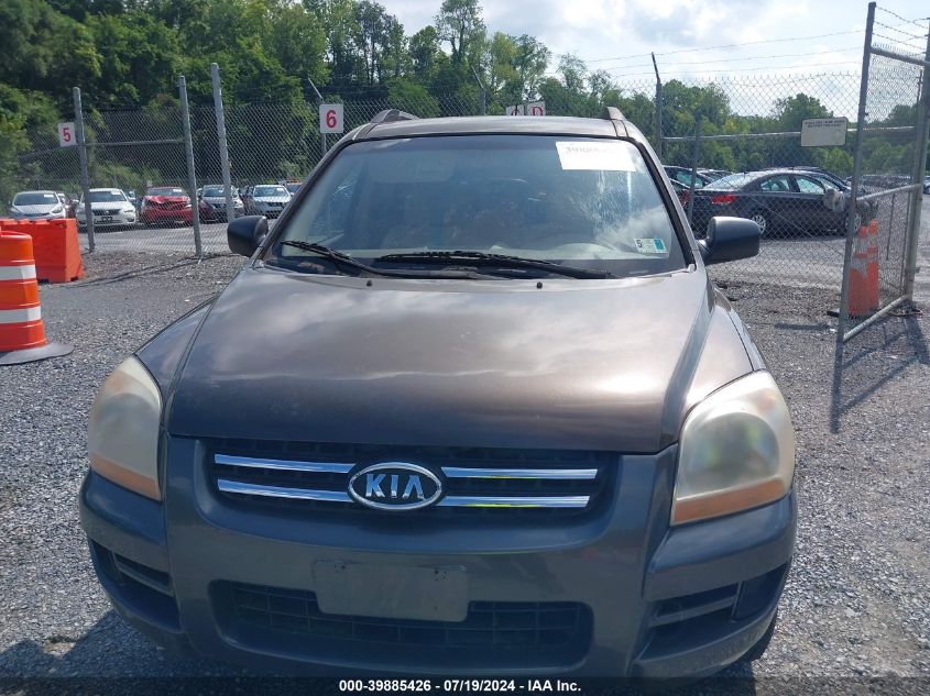 2008 Kia Sportage Lx V6 VIN: KNDJE723087454368 Lot: 39885426