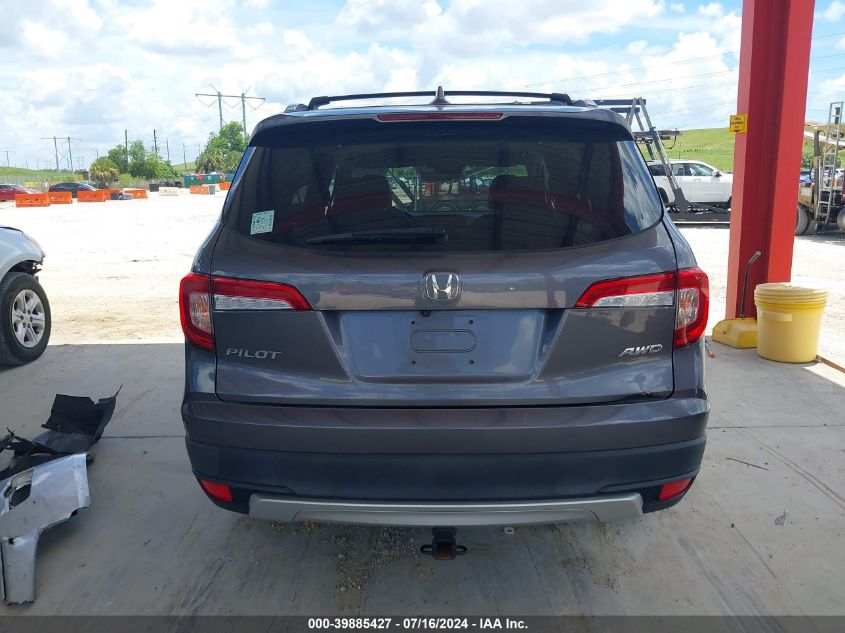 2020 Honda Pilot Awd Ex-L VIN: 5FNYF6H51LB049296 Lot: 39885427