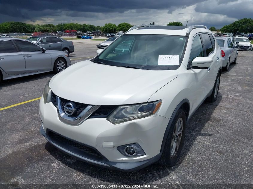 2015 Nissan Rogue Sl VIN: 5N1AT2MT4FC880134 Lot: 39885433