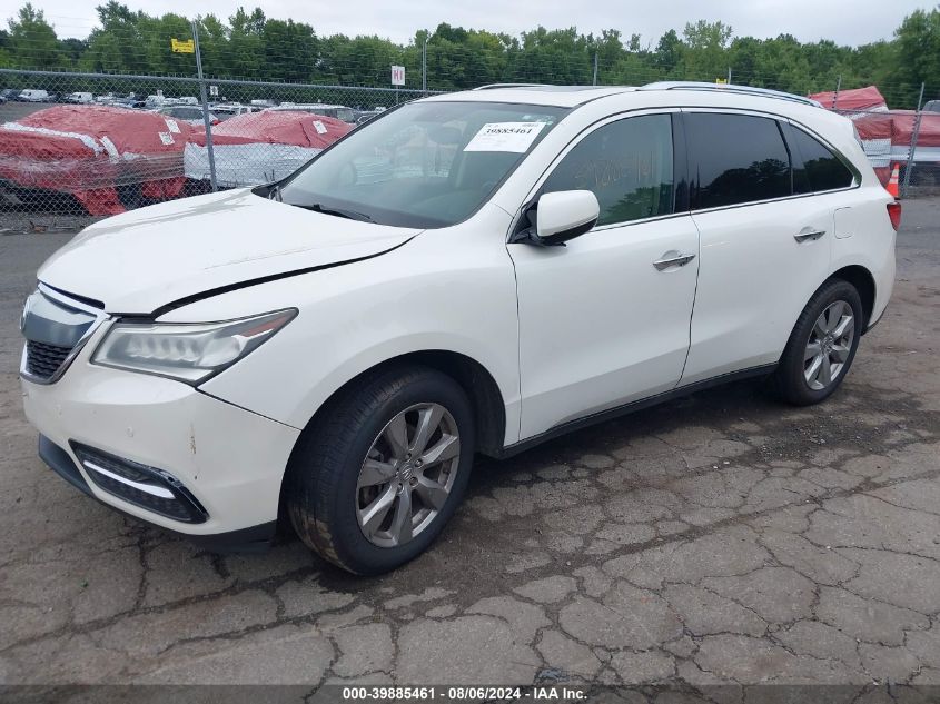 2014 Acura Mdx Advance Pkg W/Entertainment Pkg VIN: 5FRYD4H86EB028417 Lot: 39885461