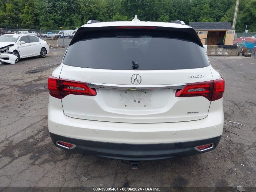 2014 Acura Mdx Advance Pkg W/Entertainment Pkg VIN: 5FRYD4H86EB028417 Lot: 39885461