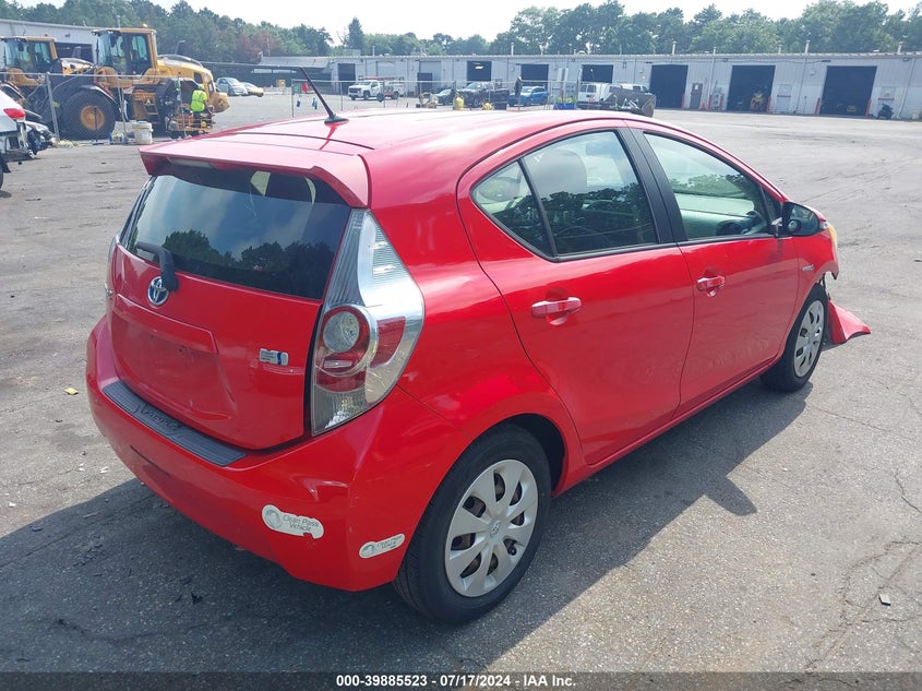 2012 Toyota Prius C Two VIN: JTDKDTB30C1514998 Lot: 39885523