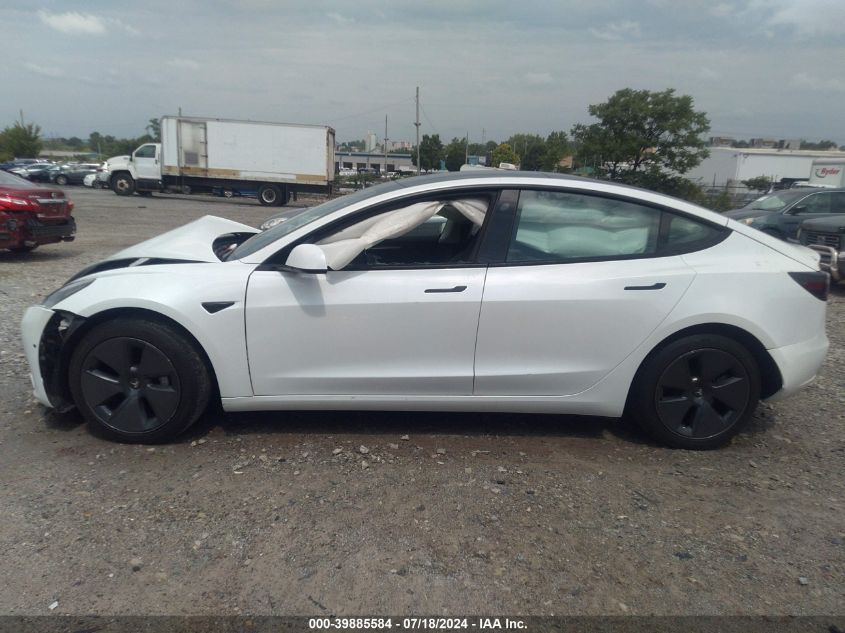 2021 Tesla Model 3 Standard Range Plus Rear-Wheel Drive VIN: 5YJ3E1EA6MF047532 Lot: 39885584