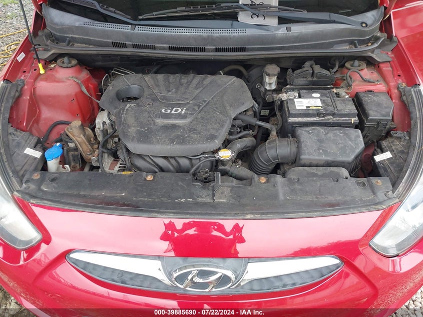 2012 Hyundai Accent Gs VIN: KMHCT5AE0CU017255 Lot: 39885690