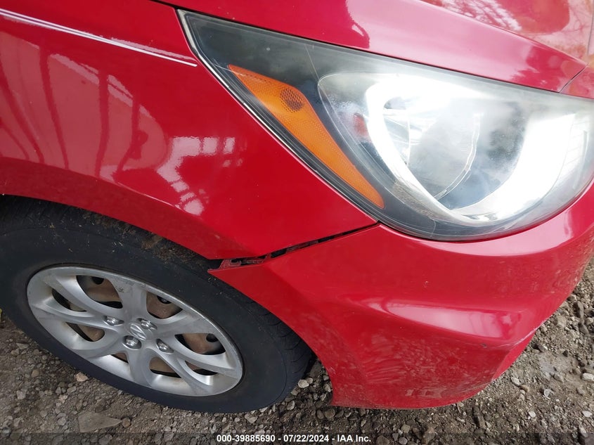 2012 Hyundai Accent Gs VIN: KMHCT5AE0CU017255 Lot: 39885690