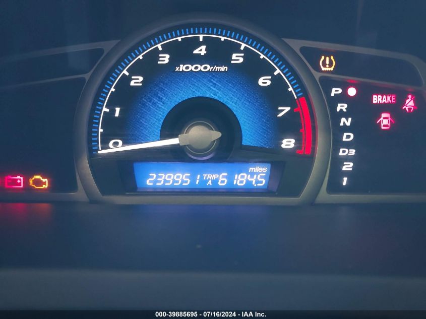 2008 Honda Civic Ex VIN: 2HGFG12878H501250 Lot: 39885695