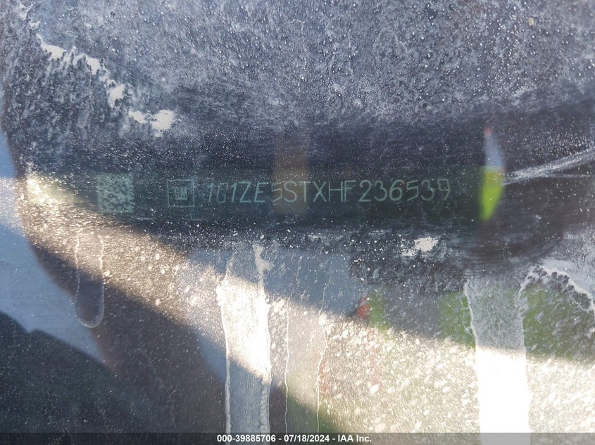 2017 Chevrolet Malibu 1Lt VIN: 1G1ZE5STXHF236539 Lot: 39885706