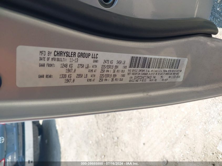 2014 Dodge Journey Limited VIN: 3C4PDCDG4ET170433 Lot: 39885885