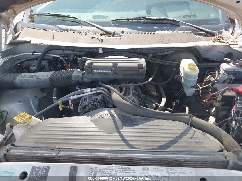 2001 Dodge Ram 2500 St VIN: 3B7KC26Z61M584646 Lot: 39886012