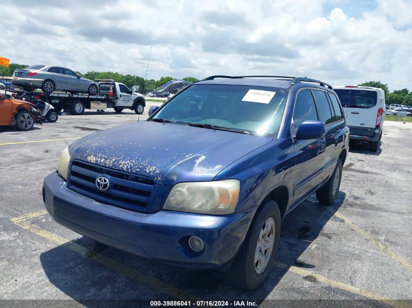 2006 Toyota Highlander VIN: JTEGD21A360139842 Lot: 39886041
