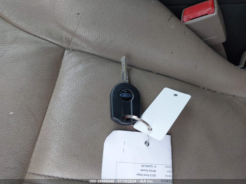 2013 Ford Edge Sel VIN: 2FMDK3J97DBC78906 Lot: 39886045