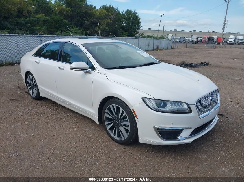 2019 Lincoln Mkz Hybrid Reserve Ii VIN: 3LN6L5MU6KR617140 Lot: 39886123