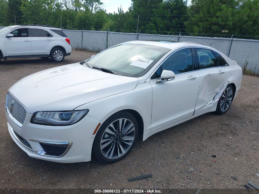 2019 Lincoln Mkz Hybrid Reserve Ii VIN: 3LN6L5MU6KR617140 Lot: 39886123