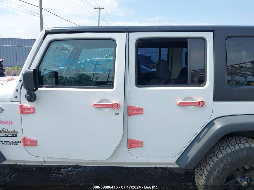 2016 Jeep Wrangler Unlimited Sport VIN: 1C4BJWDG5GL134351 Lot: 39886416