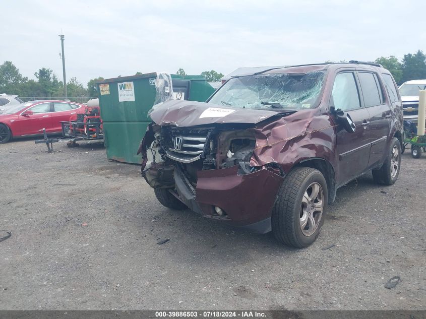 2013 Honda Pilot Ex-L VIN: 5FNYF4H58DB015099 Lot: 39886503