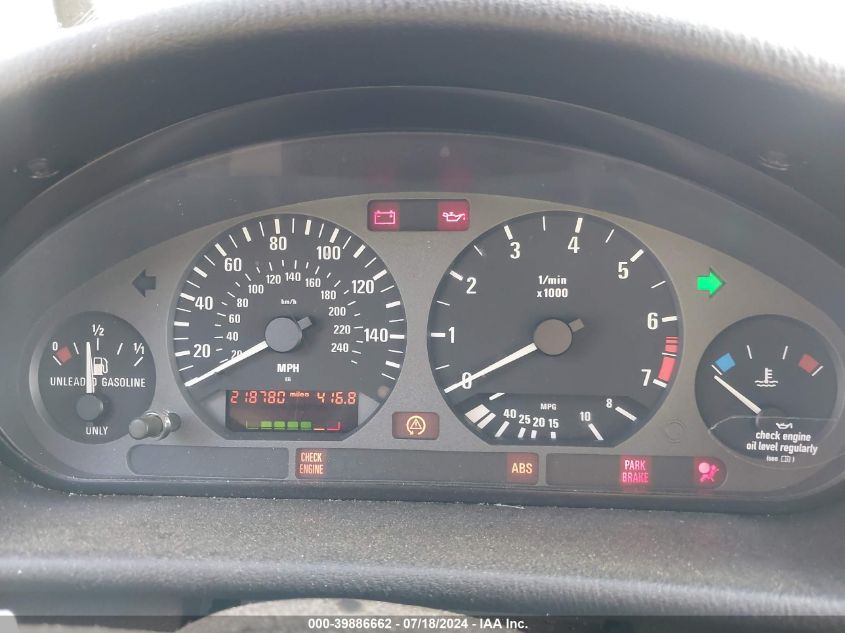 1997 BMW 328I VIN: WBACD3322VAV21588 Lot: 39886662