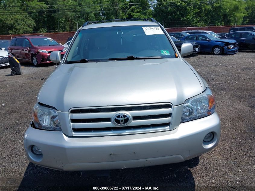 2007 Toyota Highlander V6 VIN: JTEHP21A270189760 Lot: 39886722