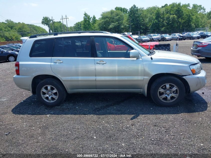 2007 Toyota Highlander V6 VIN: JTEHP21A270189760 Lot: 39886722