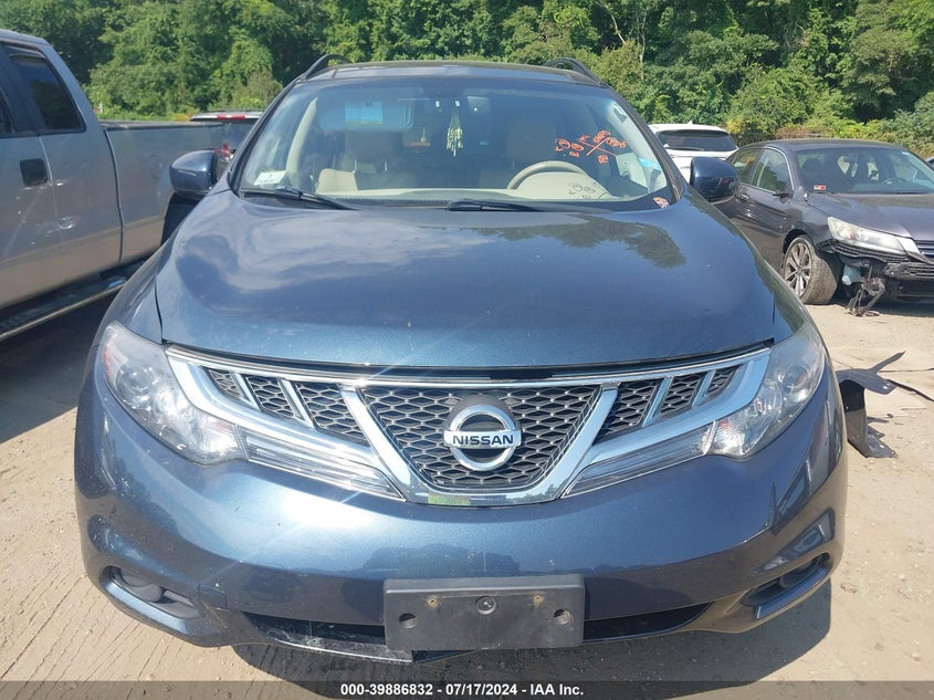 2012 Nissan Murano Sl VIN: JN8AZ1MW8CW240109 Lot: 39886832