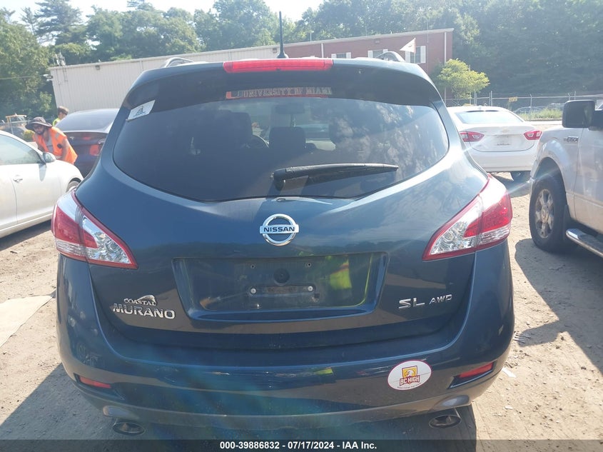 2012 Nissan Murano Sl VIN: JN8AZ1MW8CW240109 Lot: 39886832