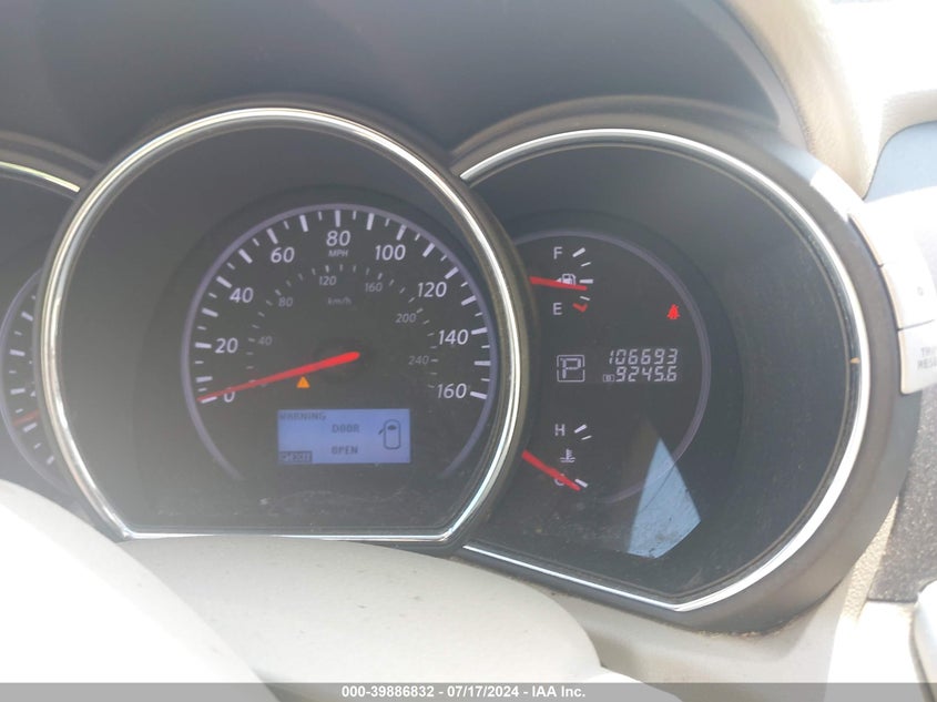 2012 Nissan Murano Sl VIN: JN8AZ1MW8CW240109 Lot: 39886832