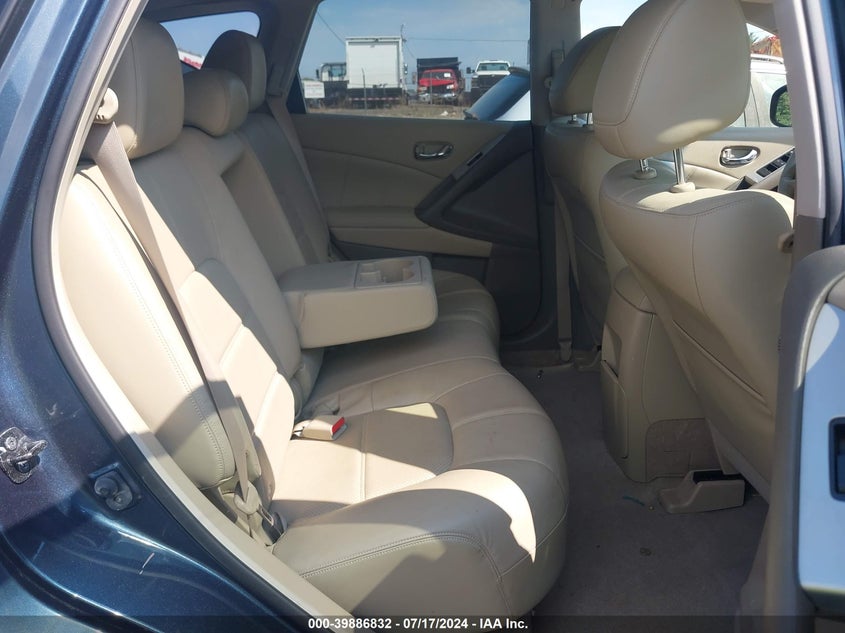 2012 Nissan Murano Sl VIN: JN8AZ1MW8CW240109 Lot: 39886832