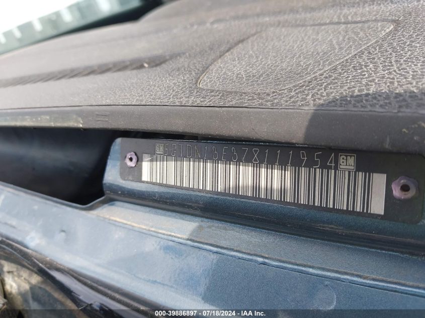 2007 Hummer H3 Suv VIN: 5GTDN13E378111954 Lot: 39886897