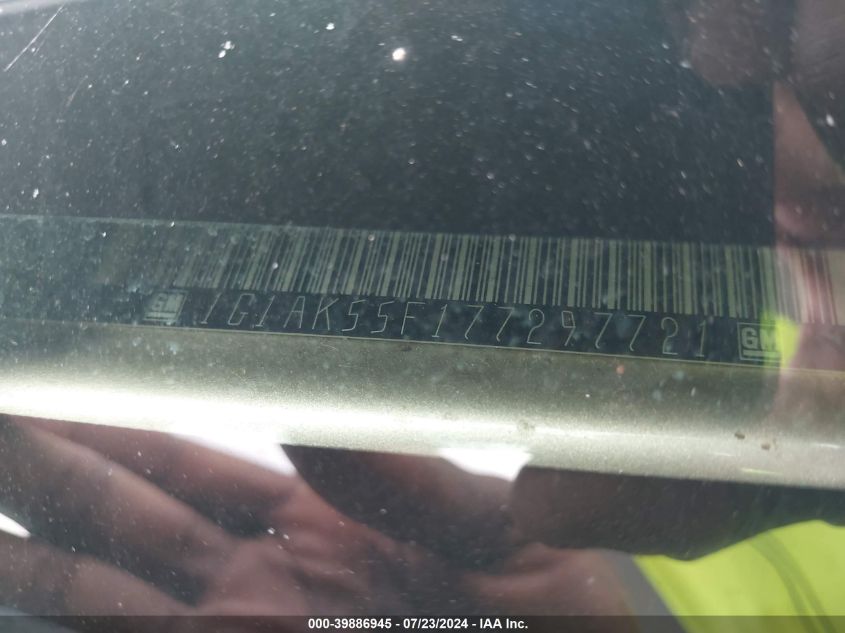 2007 Chevrolet Cobalt Ls VIN: 1G1AK55F177297721 Lot: 39886945