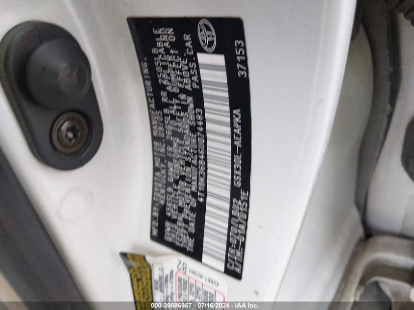 2006 Toyota Avalon Limited VIN: 4T1BK36B46U074483 Lot: 39886957