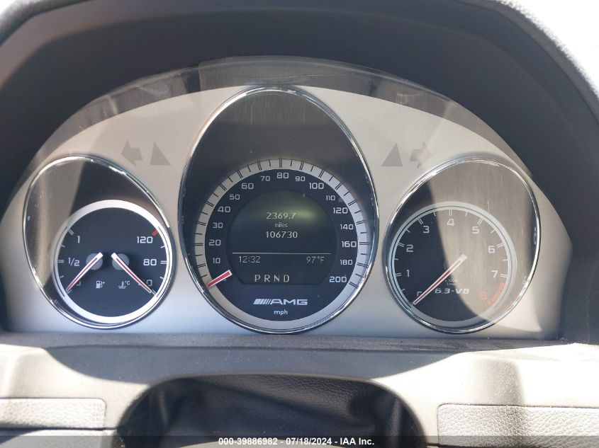 2011 Mercedes-Benz C 63 Amg VIN: WDDGF7HB6BF537778 Lot: 39886982