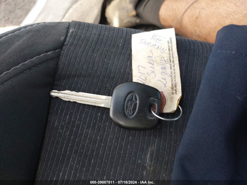 2017 Subaru Legacy 2.5I Premium VIN: 4S3BNAF60H3031643 Lot: 39887011