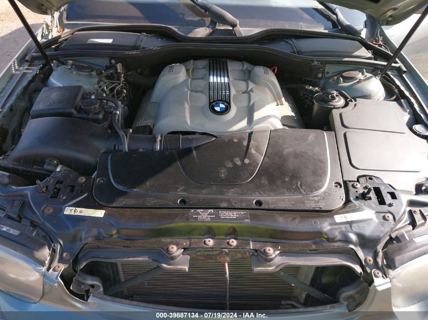 2004 BMW 745 Li VIN: WBAGN63484DS7697 Lot: 39887134