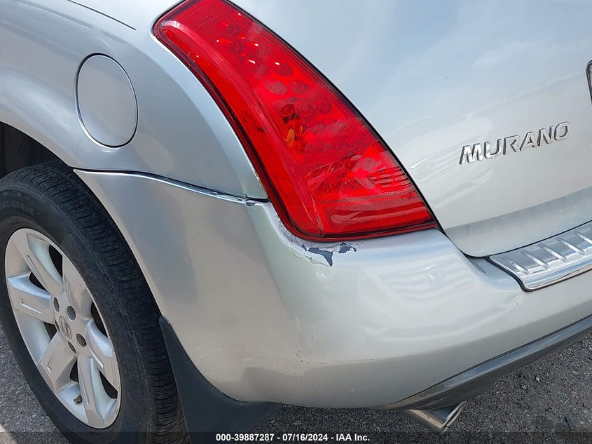 2007 Nissan Murano Sl VIN: JN8AZ08T87W509404 Lot: 39887287