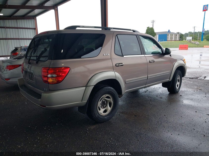 2002 Toyota Sequoia Sr5 V8 VIN: 5TDZT34A72S080075 Lot: 39887346