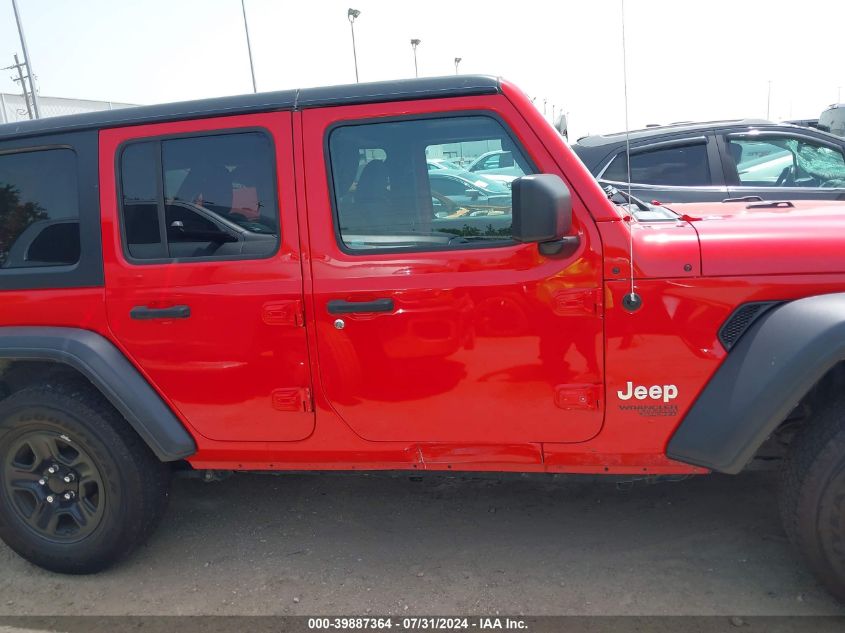 2018 Jeep Wrangler Unlimited Sport 4X4 VIN: 1C4HJXDN7JW298981 Lot: 39887364