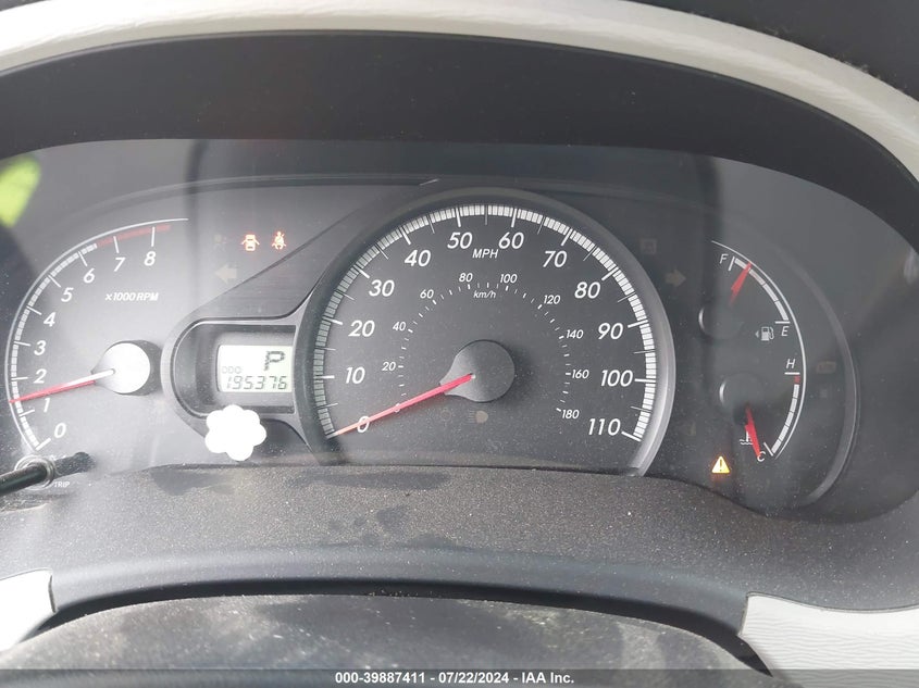 2012 Toyota Sienna Le 7 Passenger VIN: 5TDJK3DC2CS039176 Lot: 39887411