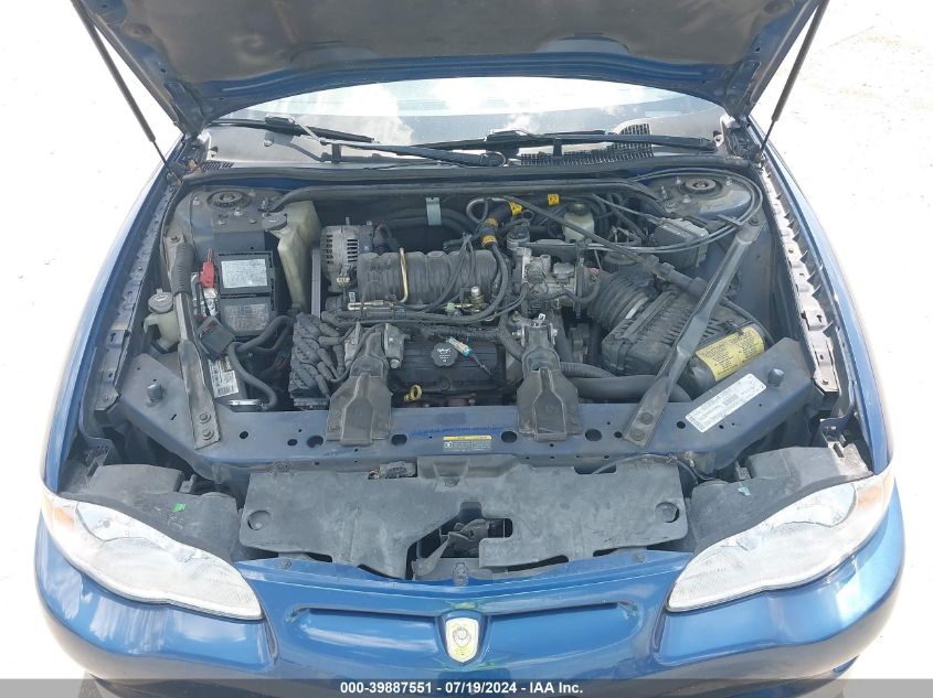 2003 Chevrolet Monte Carlo Ss VIN: 2G1WX12KX39259303 Lot: 39887551