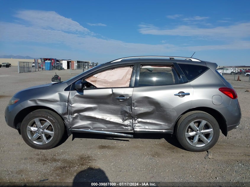 2010 Nissan Murano Sl VIN: JN8AZ1MU9AW020246 Lot: 39887800